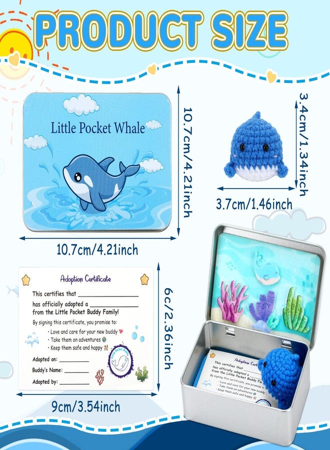 JULEASEL Little Pocket Whale, Mini Ocean in a Tin Box, Travel Buddy, Cute Collectible Whale Keepsake, Friendship, Thoughtful Gifting, Gift for Coworkers - Image 2